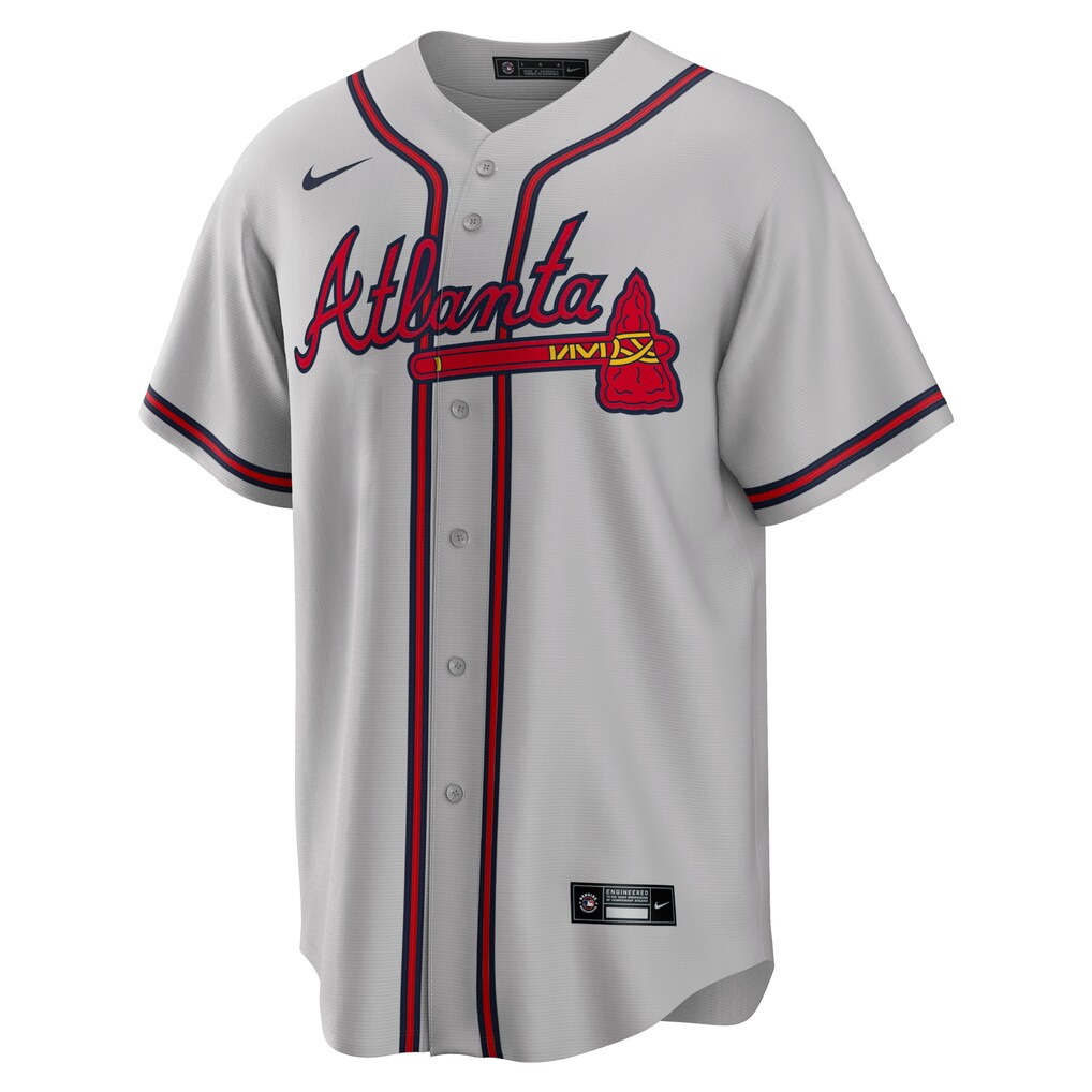 Men's Atlanta Braves Freddie Freeman Gray Road Replica Player Jersey