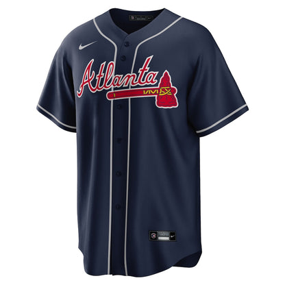 Men's Atlanta Braves Freddie Freeman Navy Alternate Replica Player Name Jersey