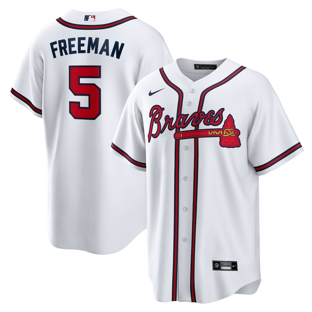 Men's Atlanta Braves Freddie Freeman White Home Replica Player Jersey