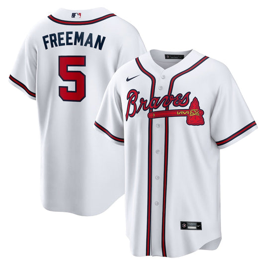 Men's Atlanta Braves Freddie Freeman White Home Replica Player Jersey
