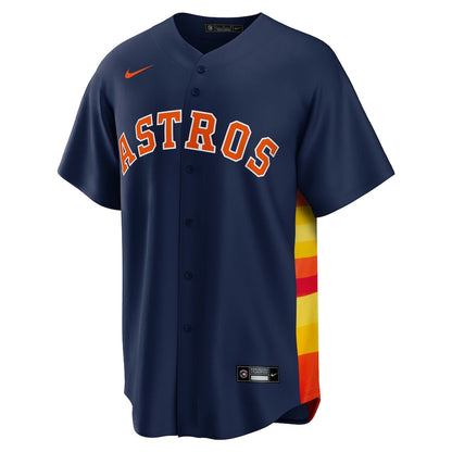 Men's Houston Astros Jose Altuve Navy Alternate 2 Replica Jersey