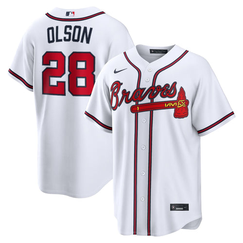 Men's Atlanta Braves Matt Olson White Home Replica Jersey