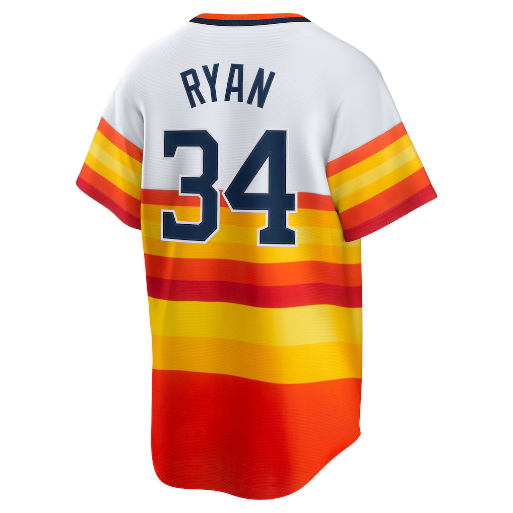 Men's Houston Astros Nolan Ryan White Home Cooperstown Collection Player Jersey