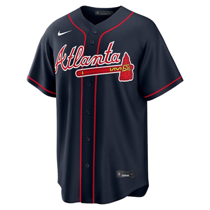 Men's Atlanta Braves Ronald Acuña Jr. Navy Alternate Replica Jersey