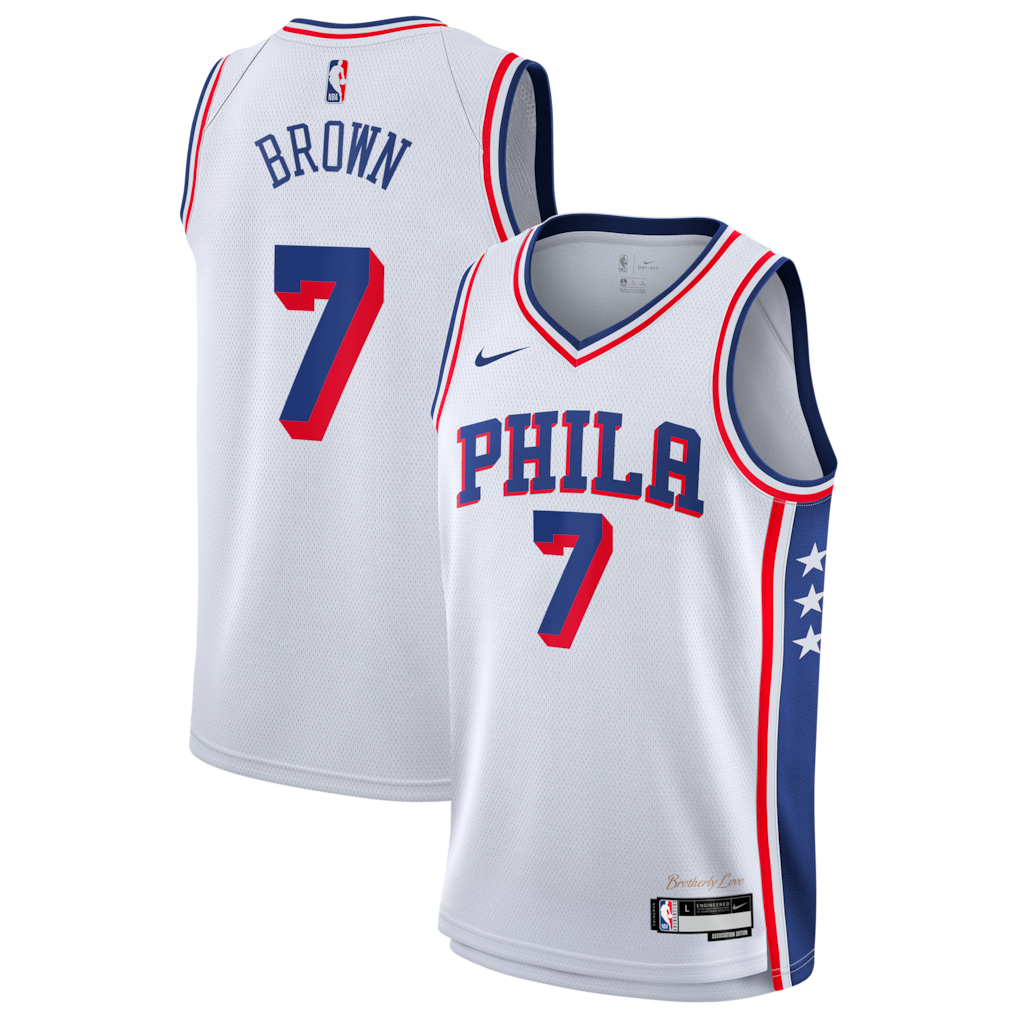 Philadelphia 76ers Edition Swingman Jersey Jaylen Brown - All Stitched